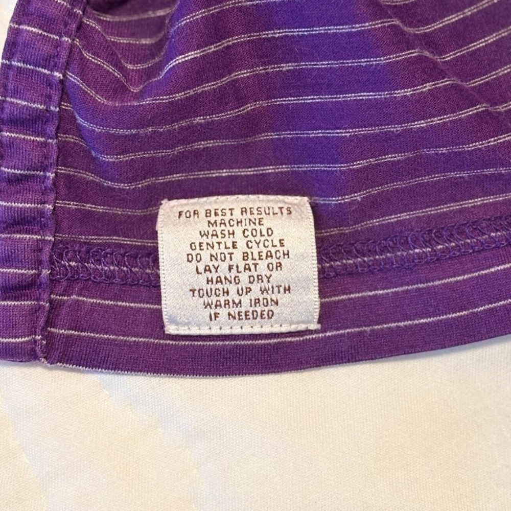 Peter Millar Polo Shirt Mens L Purple Cotton Striped Fallen Oak Golf Classic L/S - Picture 7 of 7